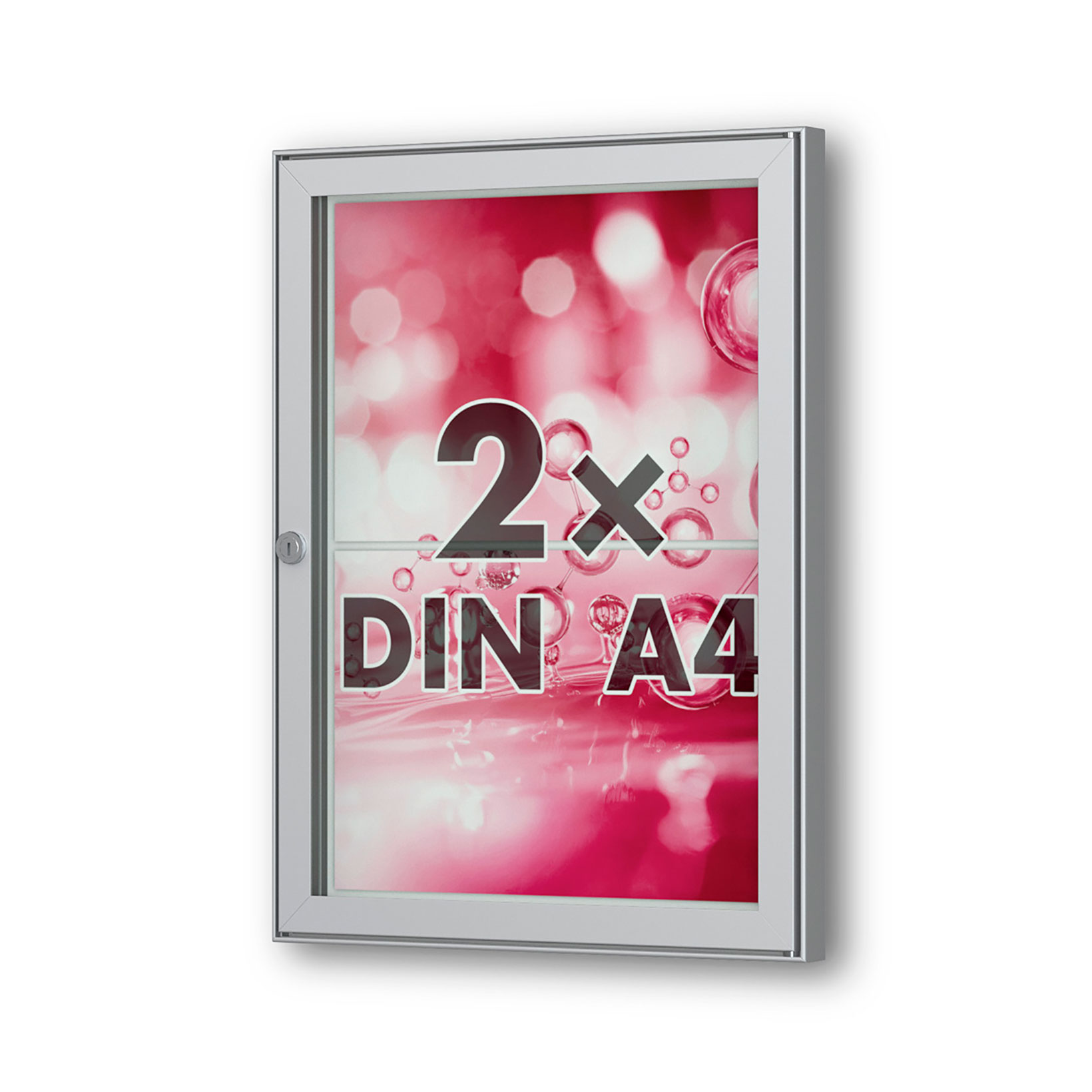 2 x DIN A4 Flachschaukasten Tesus - hoch - eckig